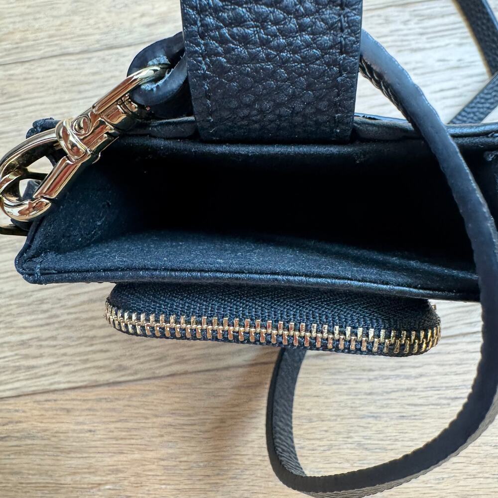 Bandolier Hailey Holster Leather Crossbody Phone Bag – Black & Gold - Picture 6 of 9